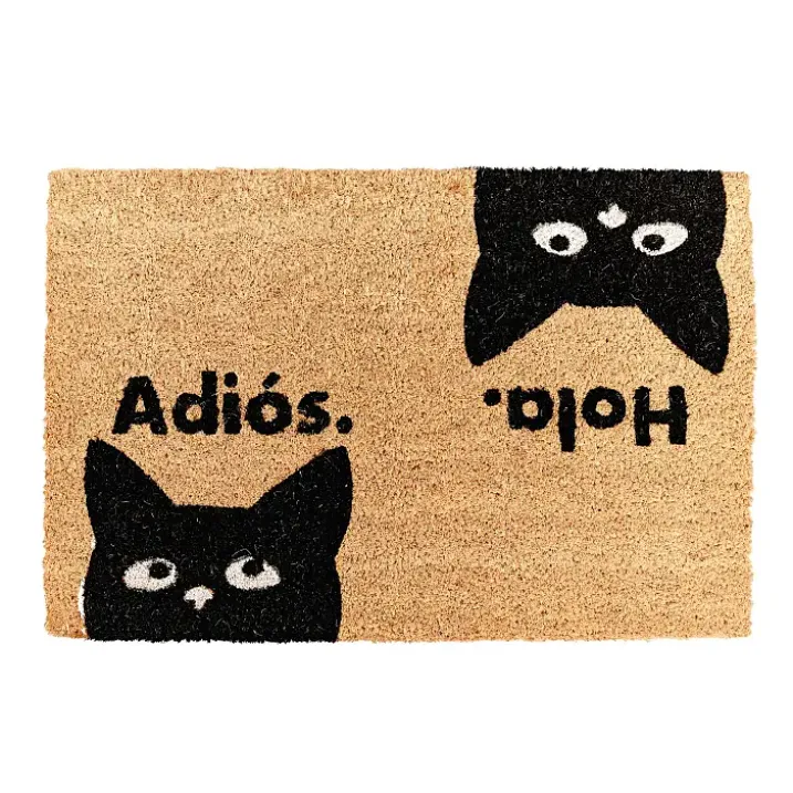 Felpudo gato Hola y Adiós
