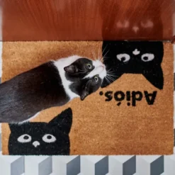 Felpudo gato Hola y Adiós