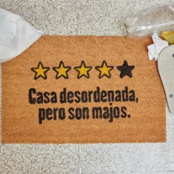 Felpudo original Casa desordenada, pero son majos