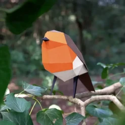 Figuras de papel 3D de pájaros de Plego