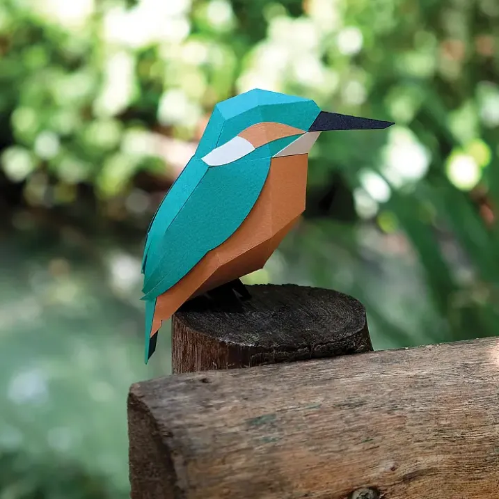 Figuras de papel 3D de pájaros de Plego