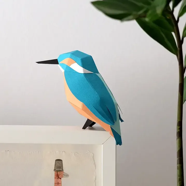 Figuras de papel 3D de pájaros de Plego