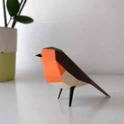 Figuras de papel 3D de pájaros de Plego