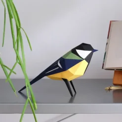 Figuras de papel 3D de pájaros de Plego