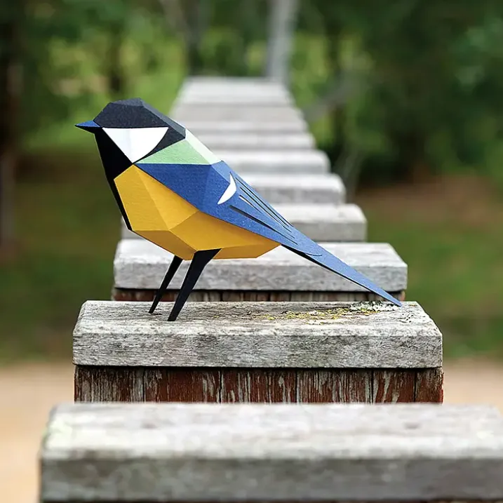 Figuras de papel 3D de pájaros de Plego