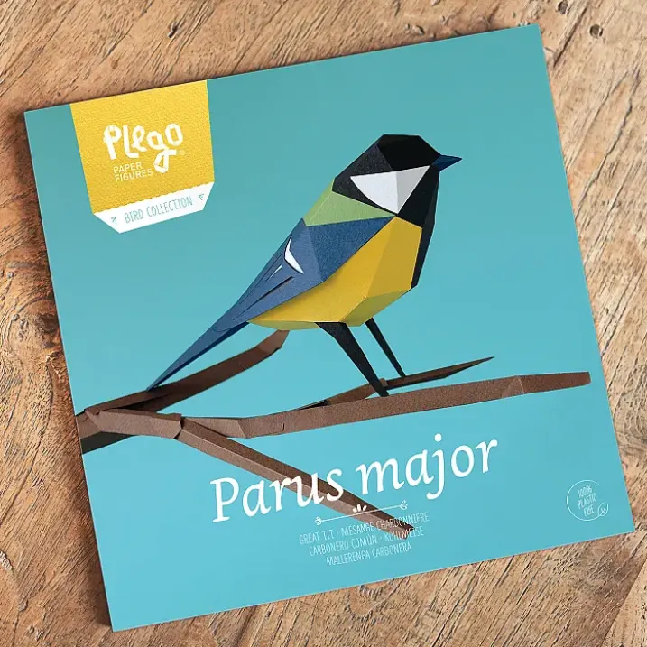 Figuras de papel 3D de pájaros de Plego
