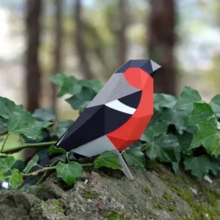 Figuras de papel 3D de pájaros de Plego