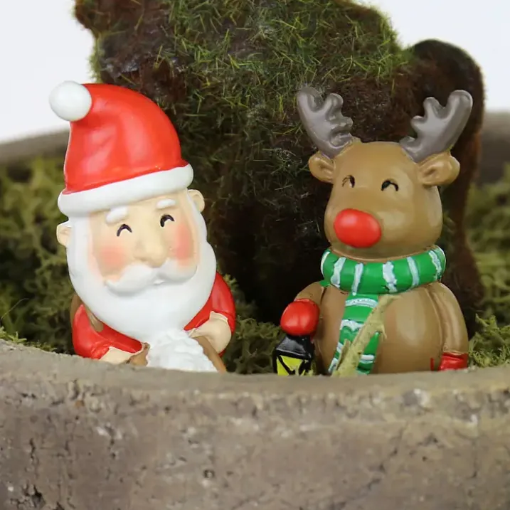 Figuritas navideñas para decorar macetas