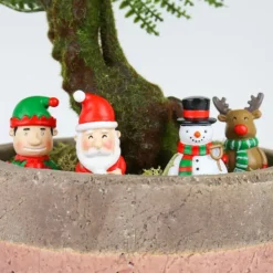 Figuritas navideñas para decorar macetas