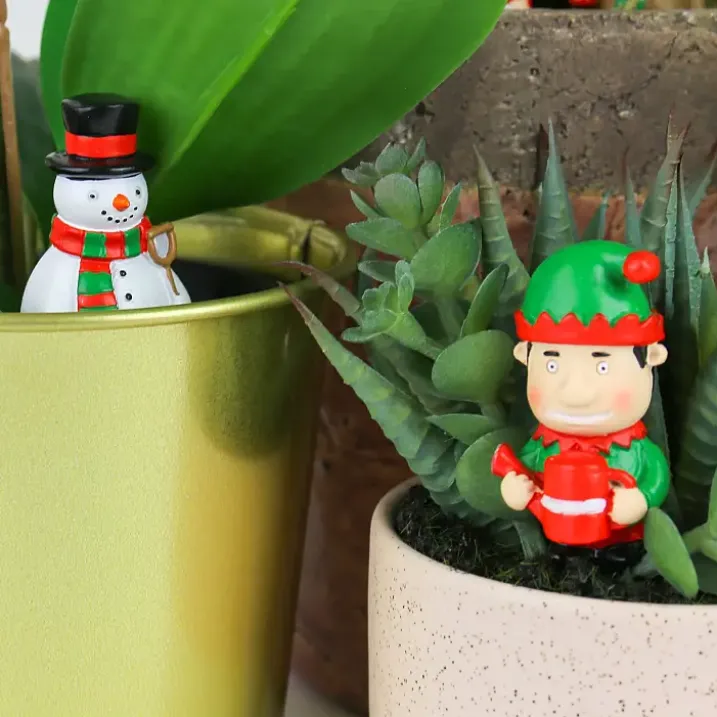 Figuritas navideñas para decorar macetas