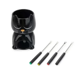 Fondue en forma de gato que cambia de expresión
