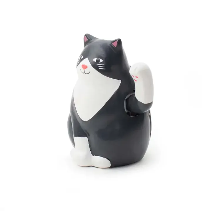 Gato solar que mueve la pata