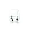 Glasito vaso de café de doble pared gato de la suerte