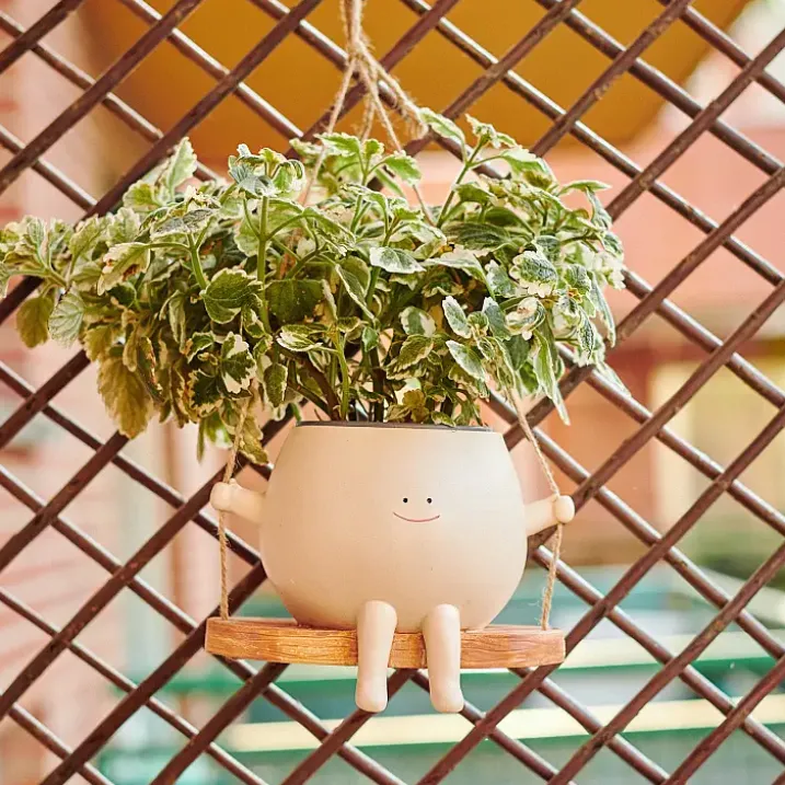 Happy Pot, maceta colgante con columpio