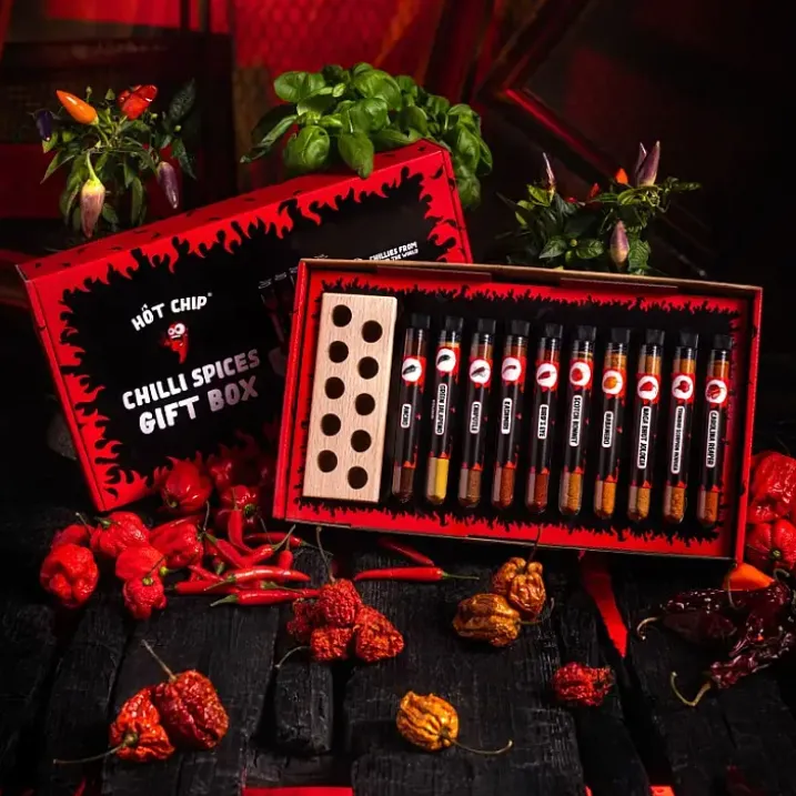 Hot Chip: Caja regalo con 10 especias de chile picante