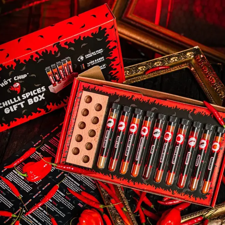 Hot Chip: Caja regalo con 10 especias de chile picante