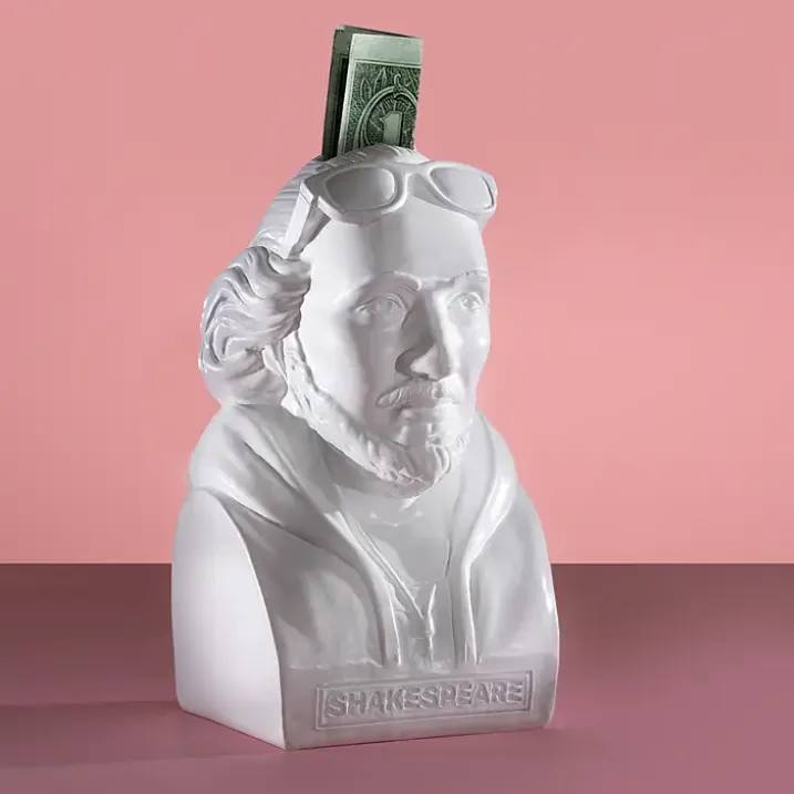 Hucha en forma de Shakespeare Hipster