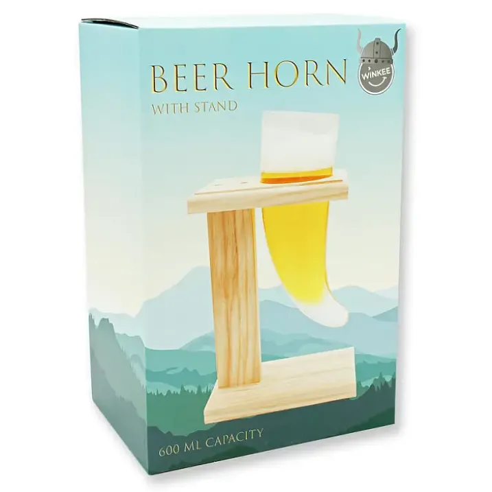 Jarra de cerveza en forma de cuerno vikingo
