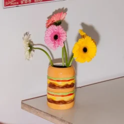Jarrón original en forma de hamburguesa