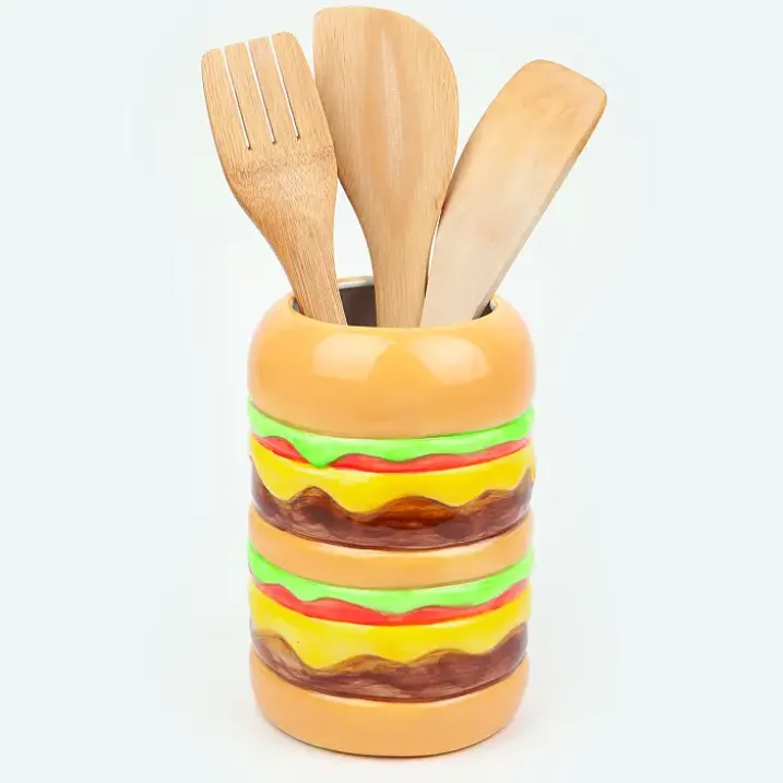 Jarrón original en forma de hamburguesa