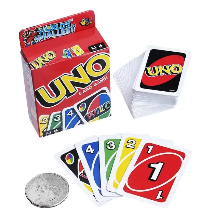 Juego de cartas UNO en miniatura