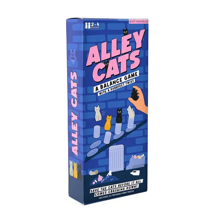 Juego de equilibrio con gatitos callejeros