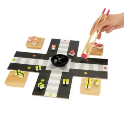 Juego de parchís en forma de sushi