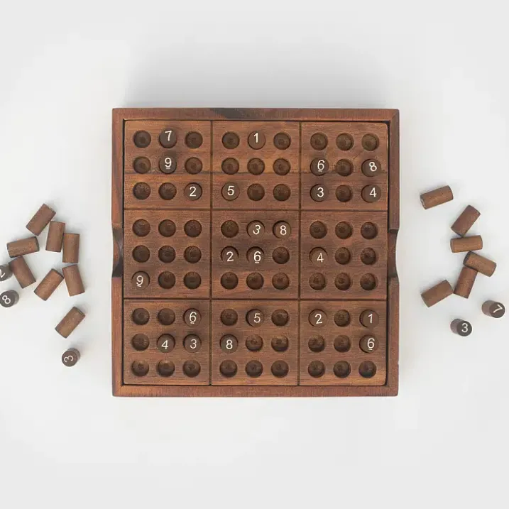 Juego de Sudoku de madera