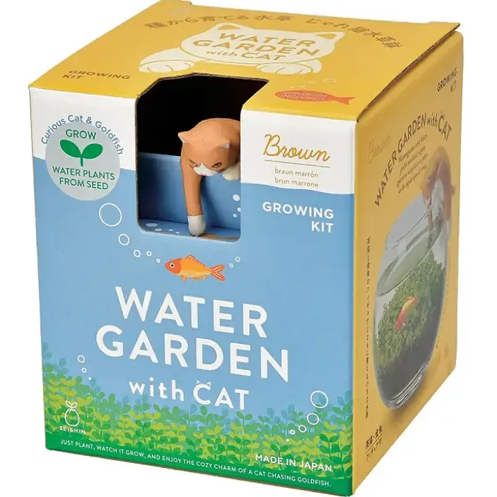 Kit de cultivo de plantas acuáticas con gatito
