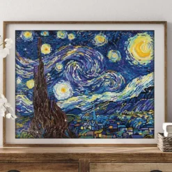 Kit de pintura con diamantes. Noche estrellada de Van Gogh