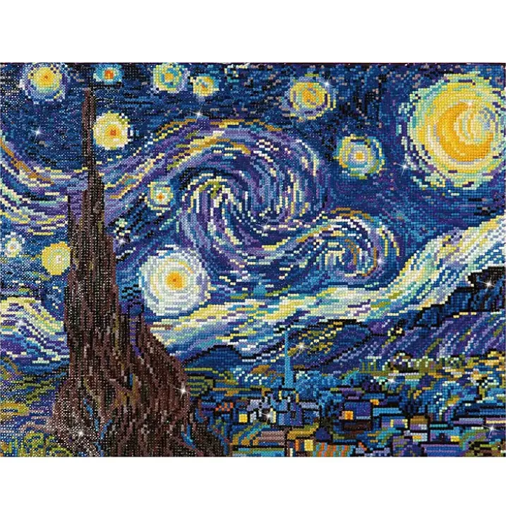 Kit de pintura con diamantes. Noche estrellada de Van Gogh
