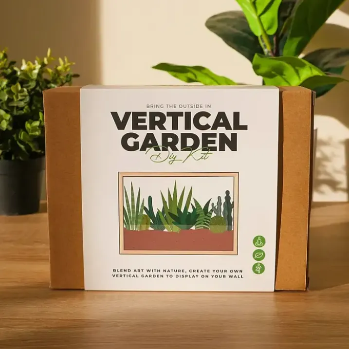 Kit para crear un mini jardín en un marco de madera