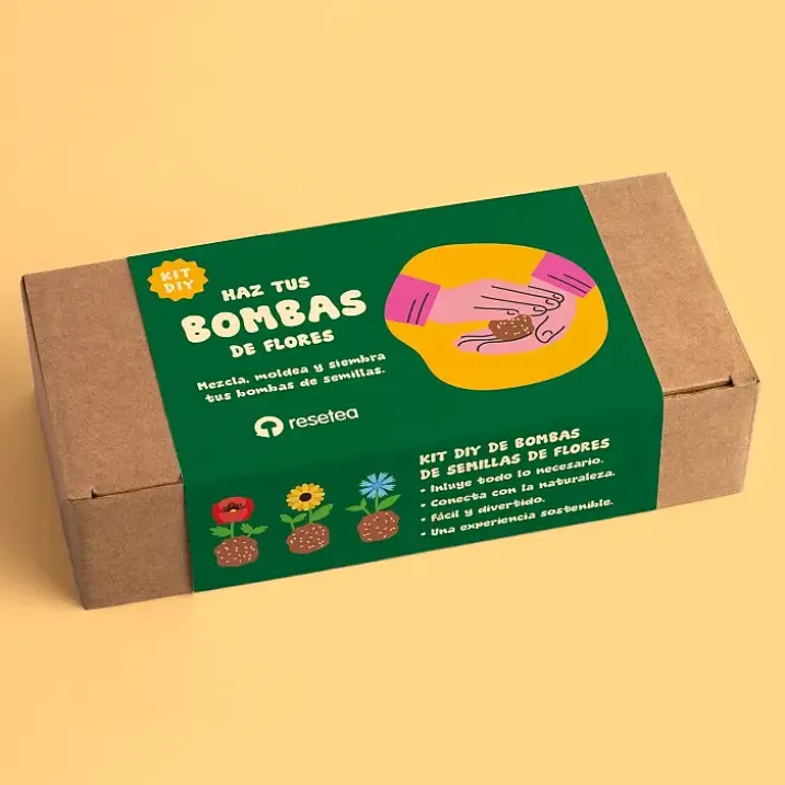 Kit para hacer bombas de semillas de flores