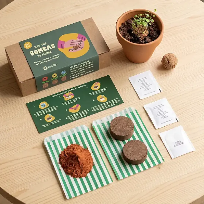 Kit para hacer bombas de semillas de flores