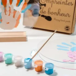 Kit para hacer un cuadro de huellas familiar - 4 manos