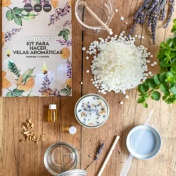 Kit para hacer velas con cera de soja