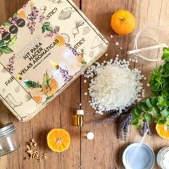 Kit para hacer velas con cera de soja
