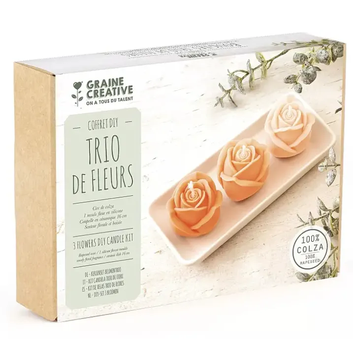Kit para hacer velas en forma de flor