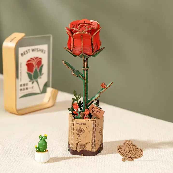 Kit para montar una flor de madera