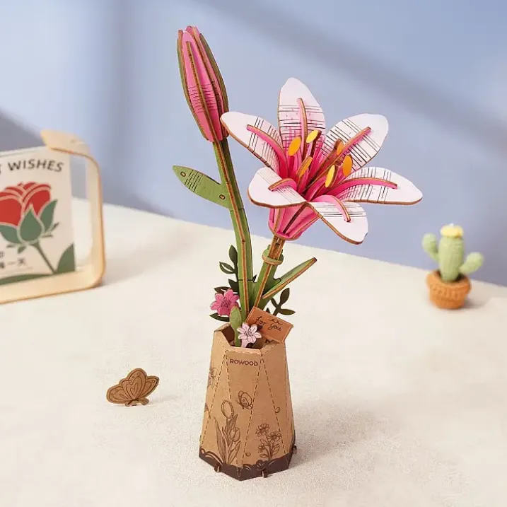 Kit para montar una flor de madera