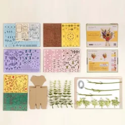 Kit para montar un ramo de flores de madera