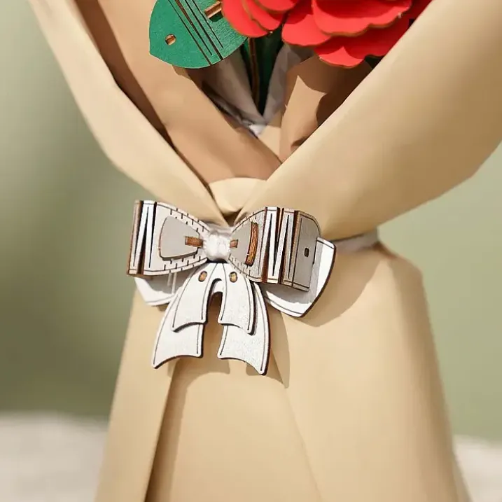 Kit para montar un ramo de flores de madera