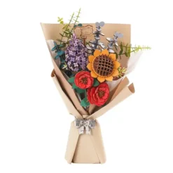 Kit para montar un ramo de flores de madera