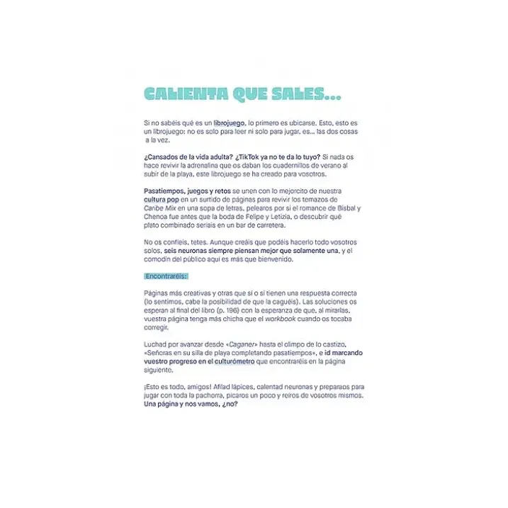Libro de pasatiempos: La última (página) y nos vamos