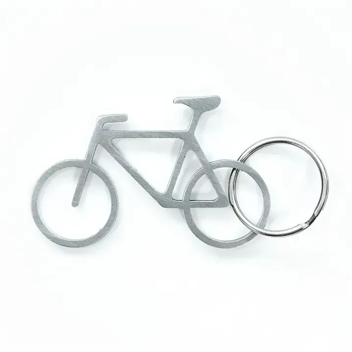 Llavero abrebotellas con forma de bicicleta