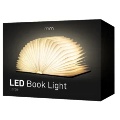 Lámpara libro que se ilumina al abrirse