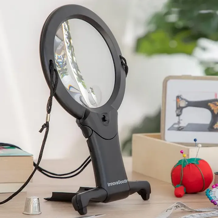 Lupa con luz LED manos libres