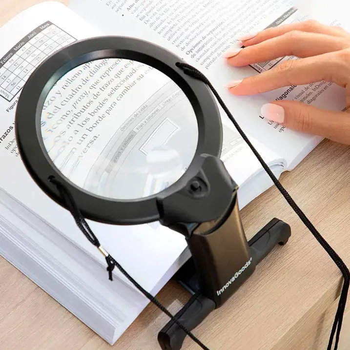Lupa con luz LED manos libres