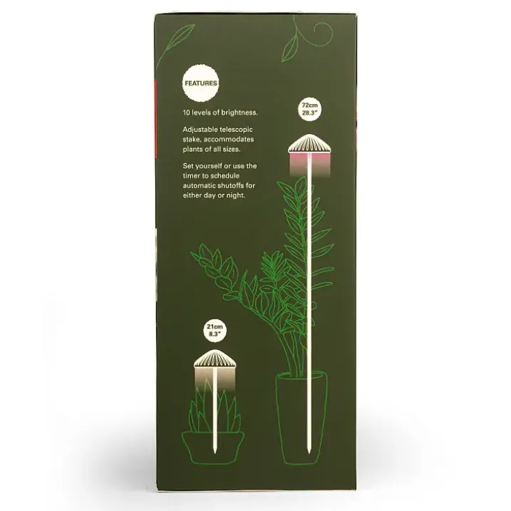 Luz para plantas en forma de seta