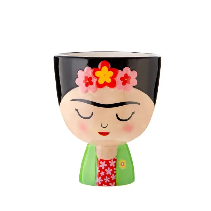 Maceta con forma de Frida Kahlo